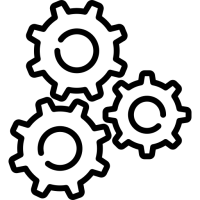 pictogramme d'engrenages