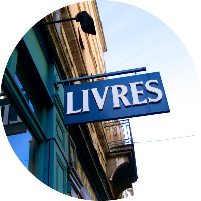 enseigne de librairie